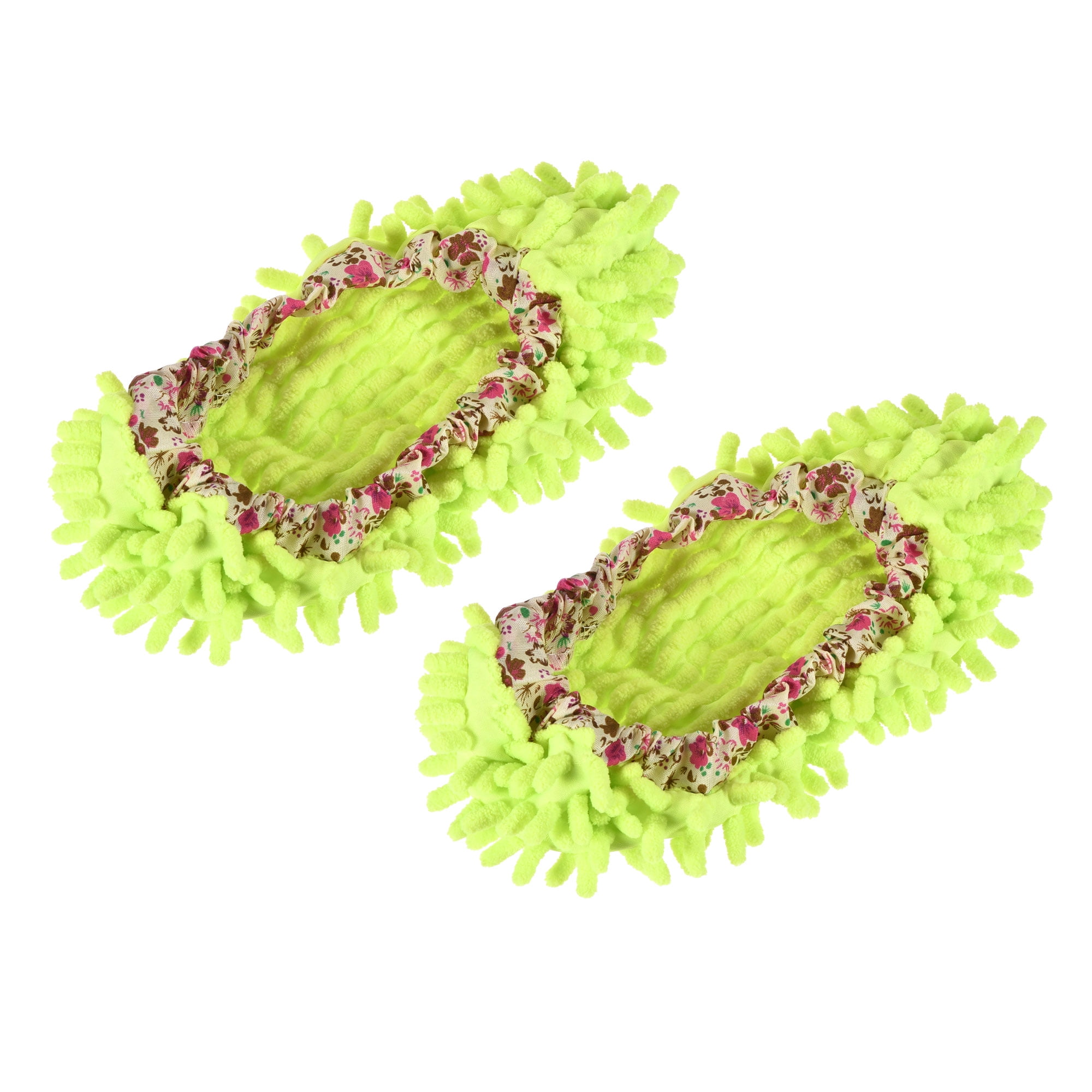 Unique Bargains Shoes Cover Multifunction Chenille Microfiber Mop Green