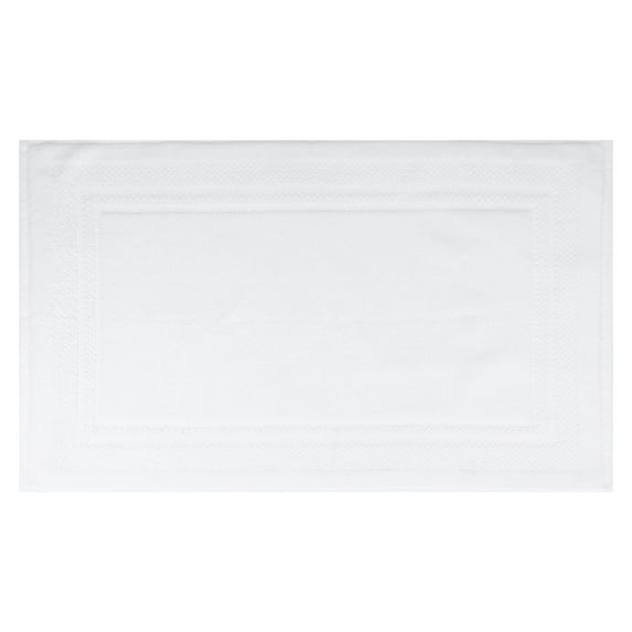 Unique Bargains Washable Cotton Bath Rugs Quick Dry Floor Carpet Shower Mat White