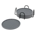 thumbnail image 1 of Unique Bargains Water-repellent Pyramid Design Drink Coaster Set Gray, 1 of 5