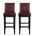 thumbnail image 1 of Unique Bargains Waterproof Bar Stool Covers for Short Back Chair Slipcovers Burgundy 2 Pcs, 1 of 8