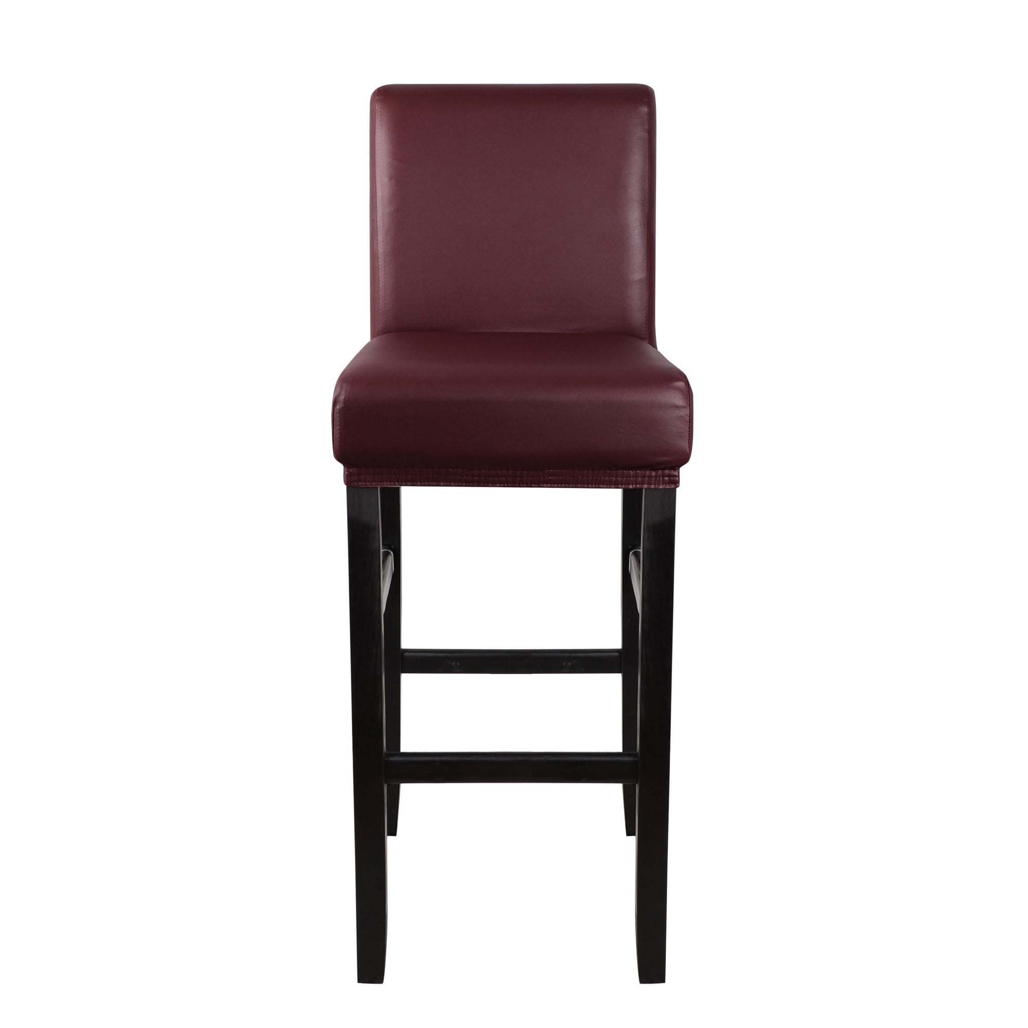 Unique Bargains Waterproof Bar Stool Covers for Short Back Chair Slipcovers Burgundy 1 Pc
