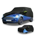 thumbnail image 1 of Unique Bargains Waterproof Car Cover Car Outdoor Full Car Cover 210D Oxford Cloth Black Blue with Door Zipper All Weather Rain Sun Snow Protection for Mini Cooper 2DR 2002-2021 395x175x135cm, 1 of 5