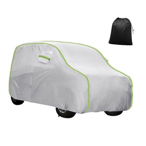 Unique Bargains Waterproof Car Cover W/ Hook for Nissan Sakura Dayz Silver Tone 350x148x145cm