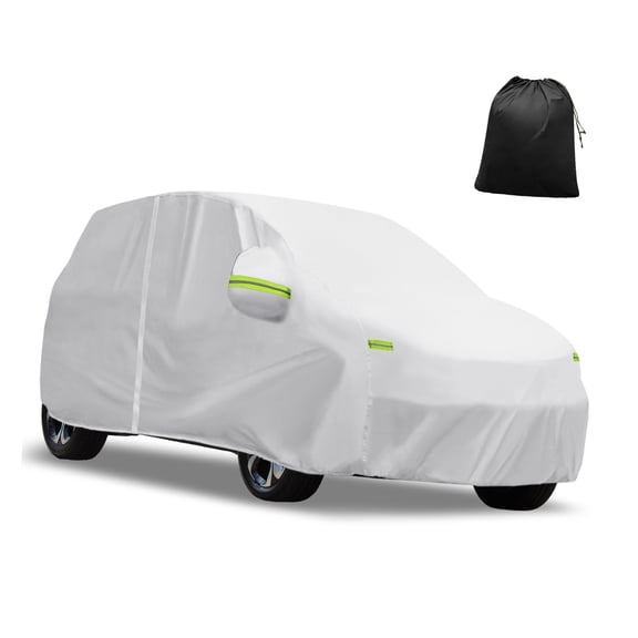 Unique Bargains Waterproof Car Cover With Hook for Honda N-WGN Silver Tone 350x148x143cm
