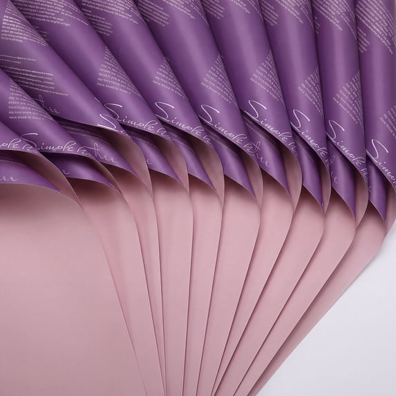 Unique Bargains Waterproof Gift Wrap Paper for Bouquets and Gifts Dark Purple 22.4"x 22.4"