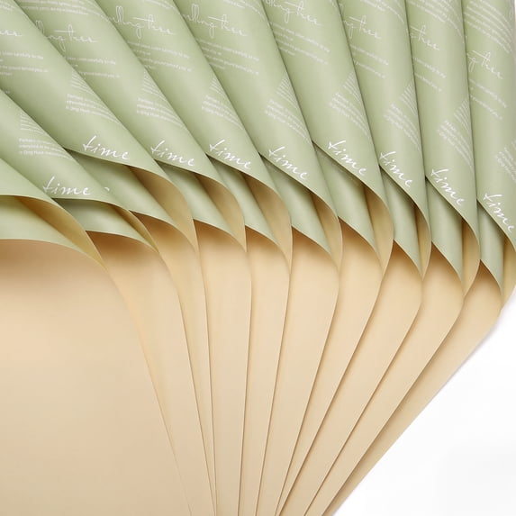 Unique Bargains Waterproof Gift Wrap Paper for Bouquets and Gifts Green 22.4"x 22.4"