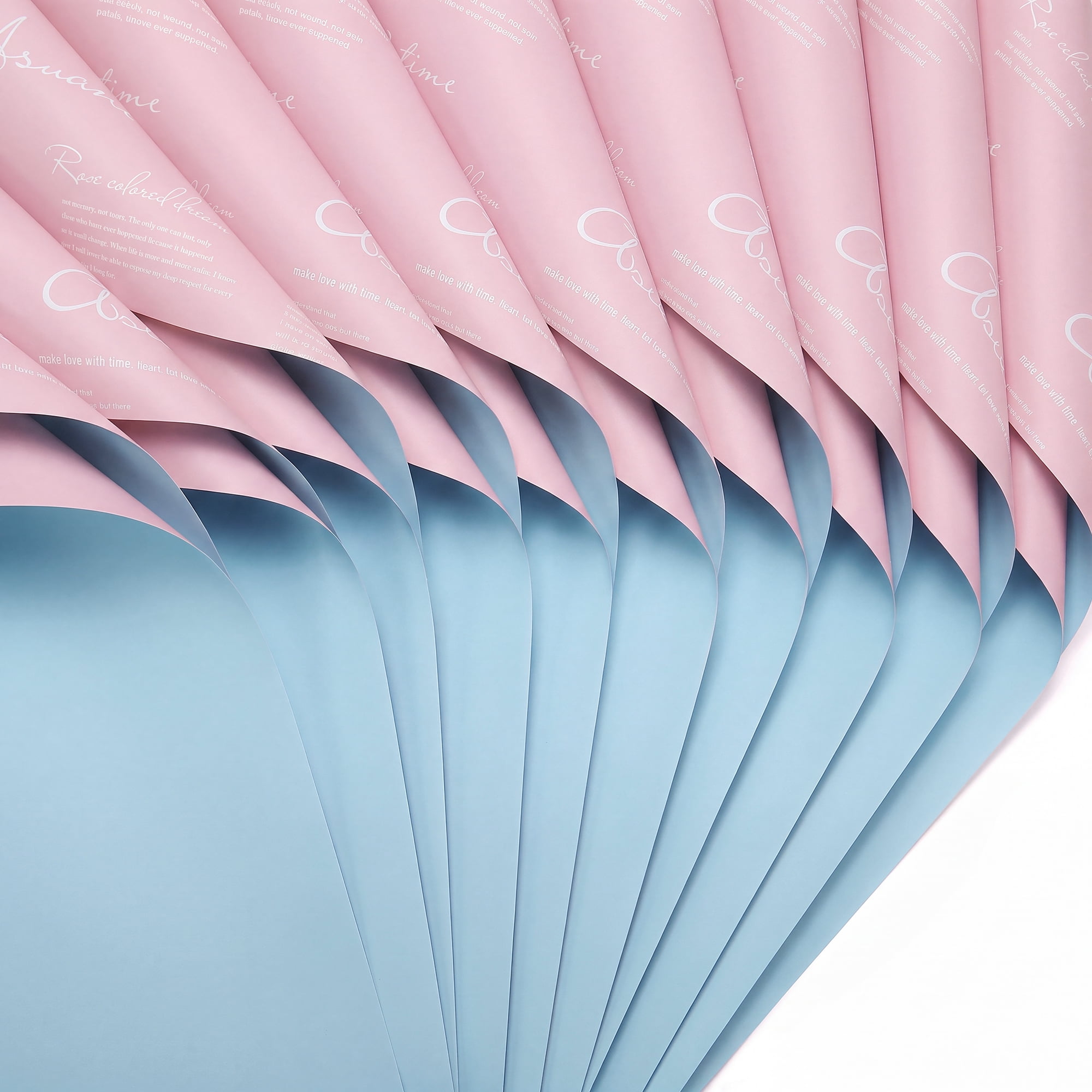 Unique Bargains Waterproof Gift Wrap Paper for Bouquets and Gifts Pink 22.4"x 22.4"