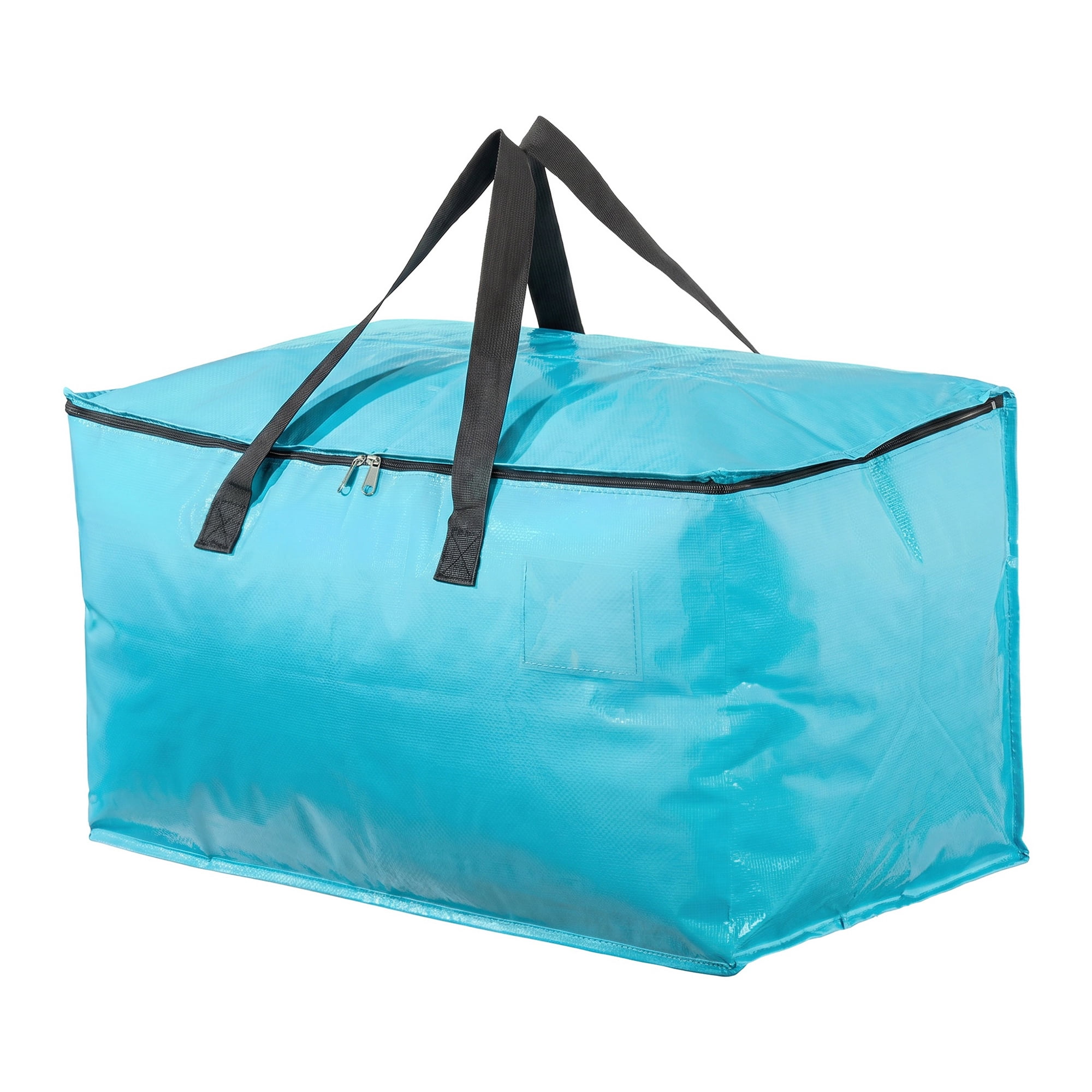 Unique Bargains Waterproof Hard-wearing Storage Duffel Bag Cyan Blue 27.2"x14.2"x13.8"