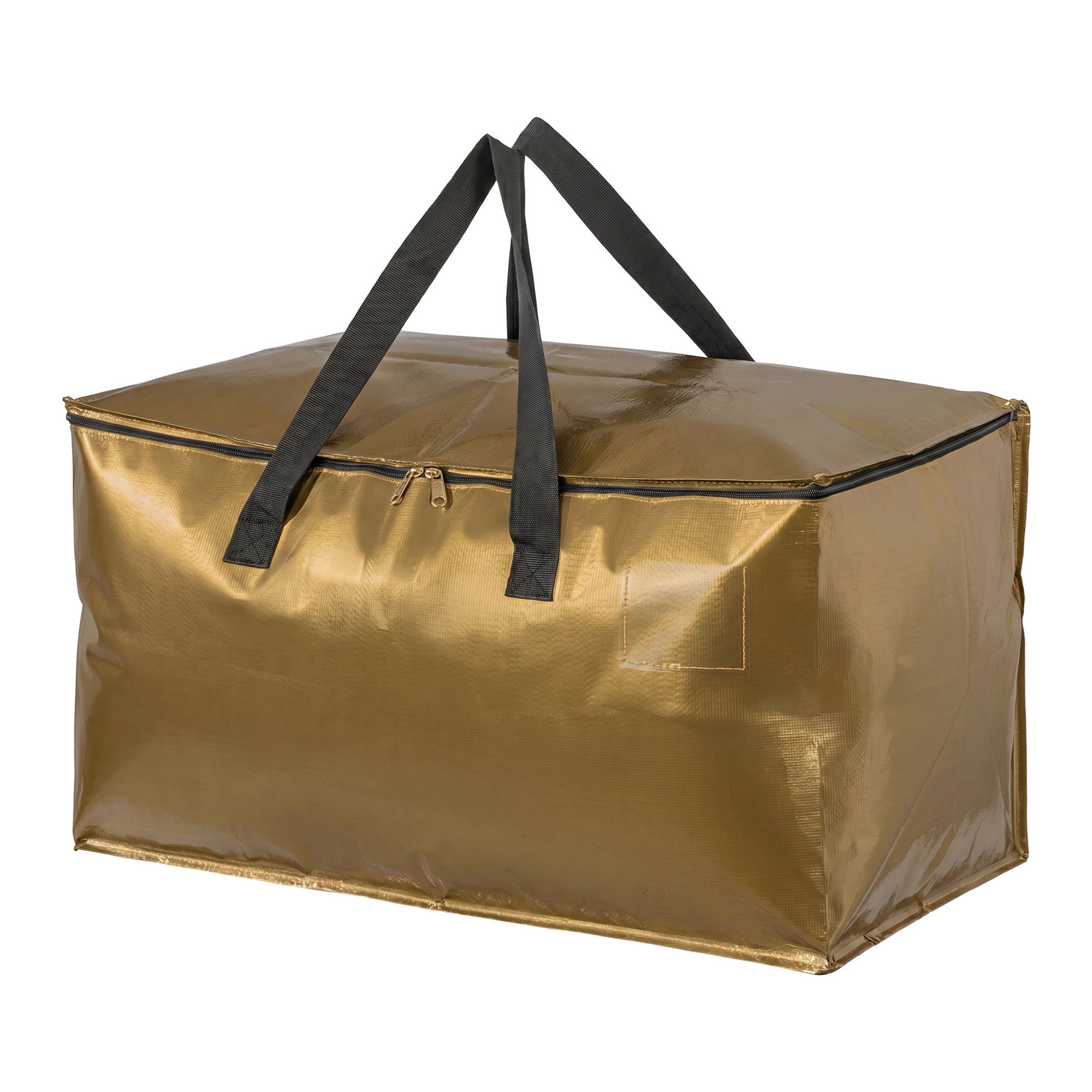 Unique Bargains Waterproof Hard-wearing Storage Duffel Bag Gold 27.2"x14.2"x13.8"