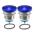 thumbnail image 1 of Unique Bargains Waterproof IP65 Momentary Push Button Switch for Car 19mm 3A 250V Push Button Switch Blue (Set of 2), 1 of 7