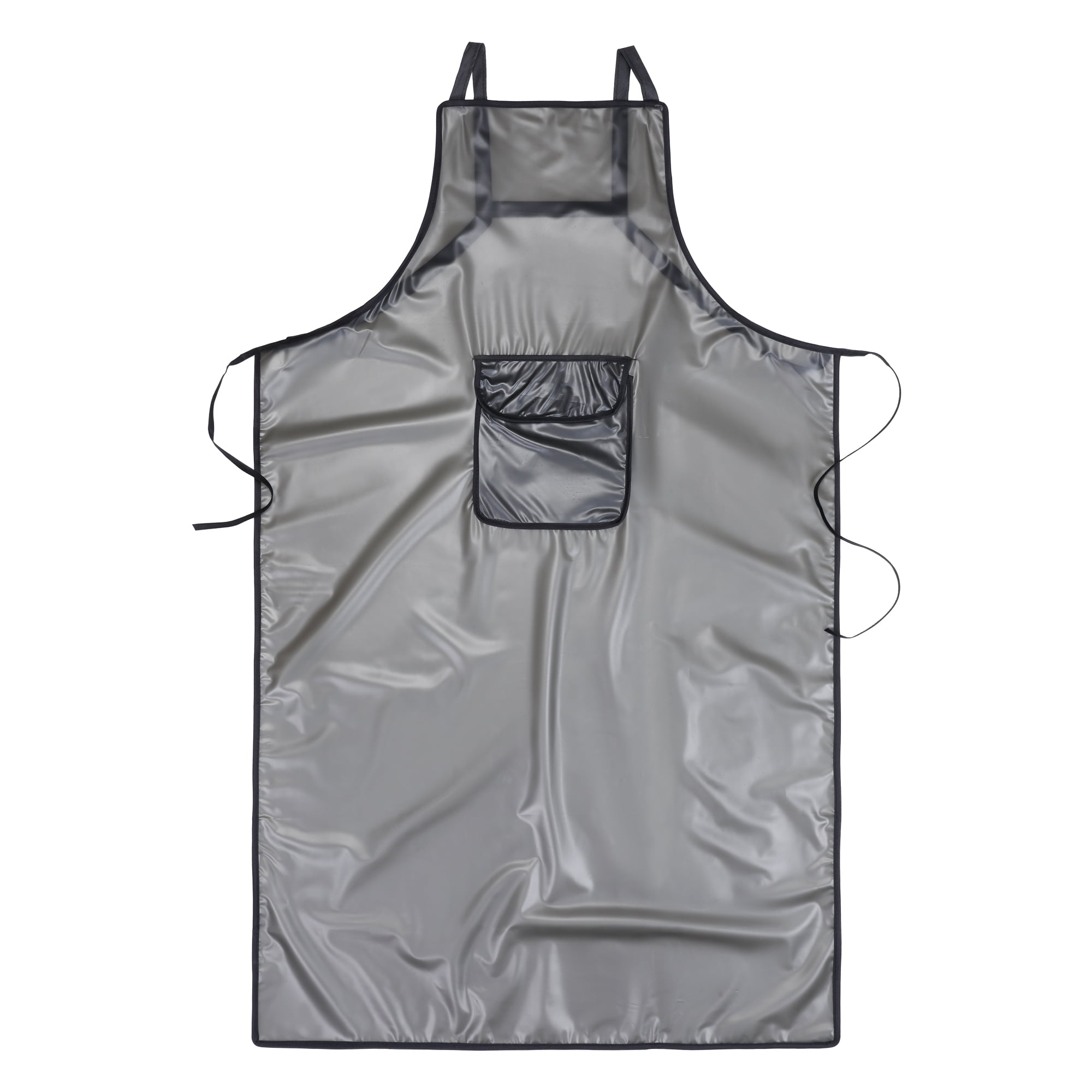 Unique Bargains Waterproof Kitchen Apron with Pockets for Home and Kitchen Long - Black