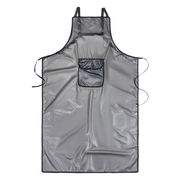 Unique Bargains Waterproof Kitchen Apron with Pockets for Home and Kitchen Long - Black