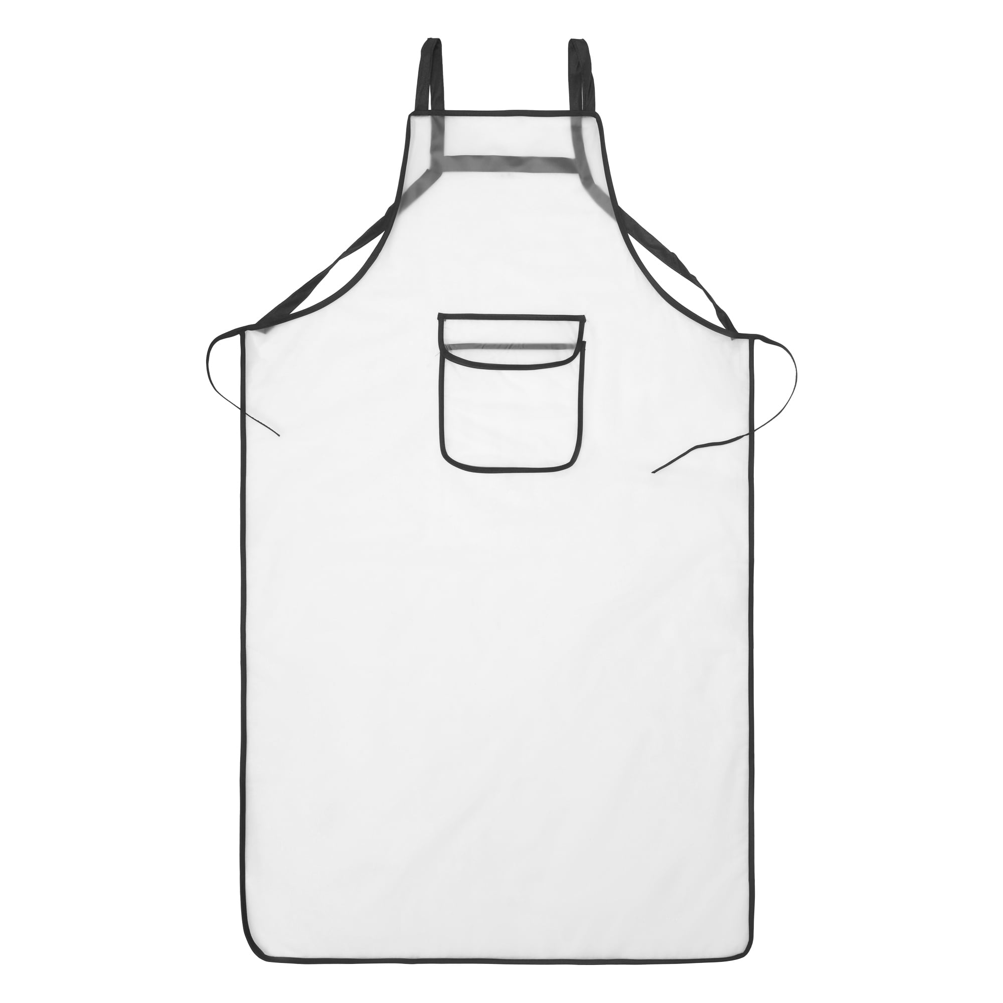 Unique Bargains Waterproof Kitchen Apron with Pockets for Home and Kitchen Long - White