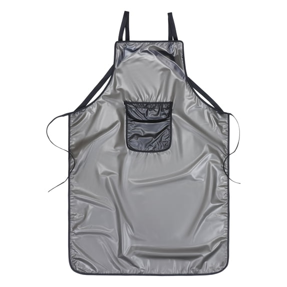 Unique Bargains Waterproof Kitchen Apron with Pockets for Home and Kitchen Midi - Black