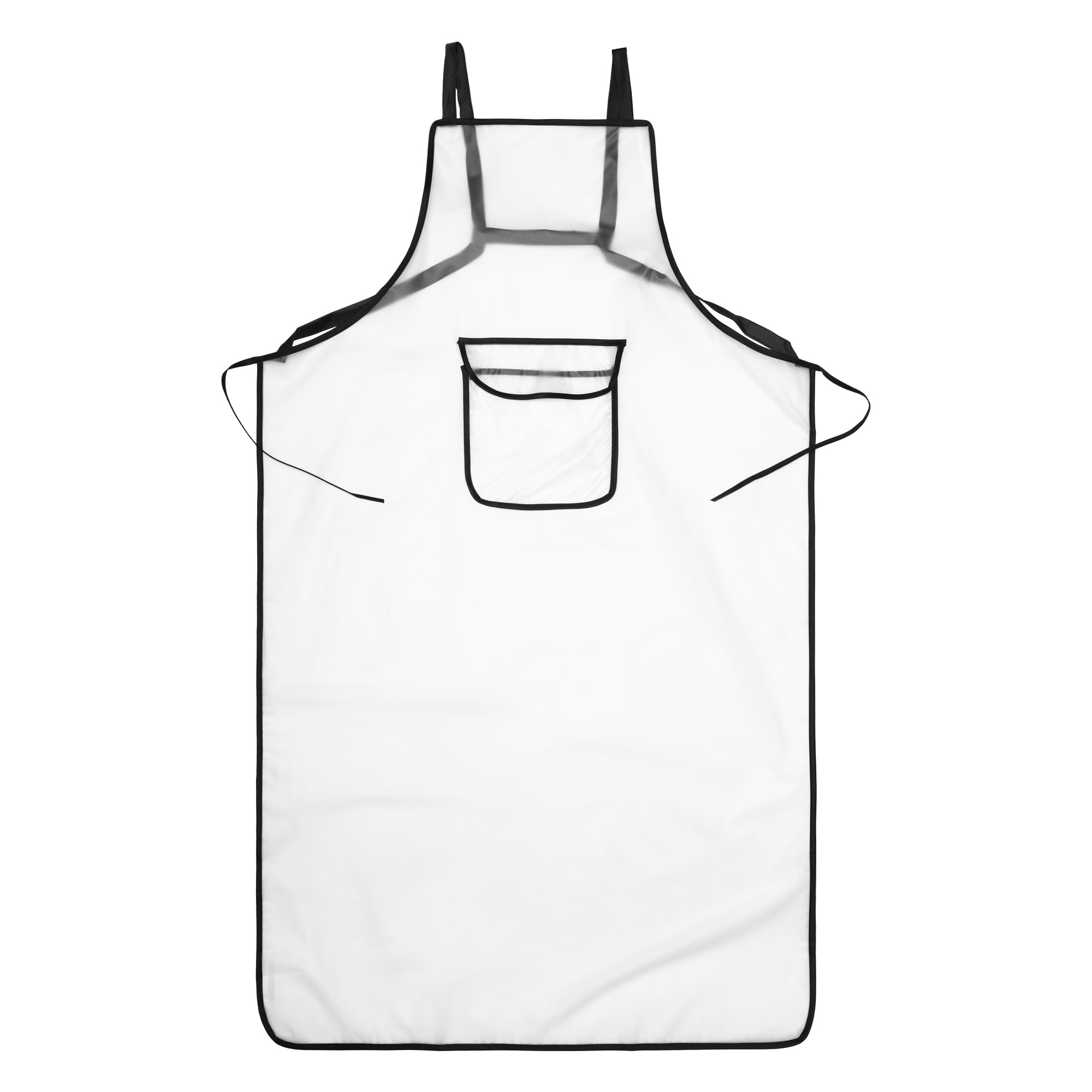 Unique Bargains Waterproof Kitchen Apron with Pockets for Home and Kitchen Midi - White