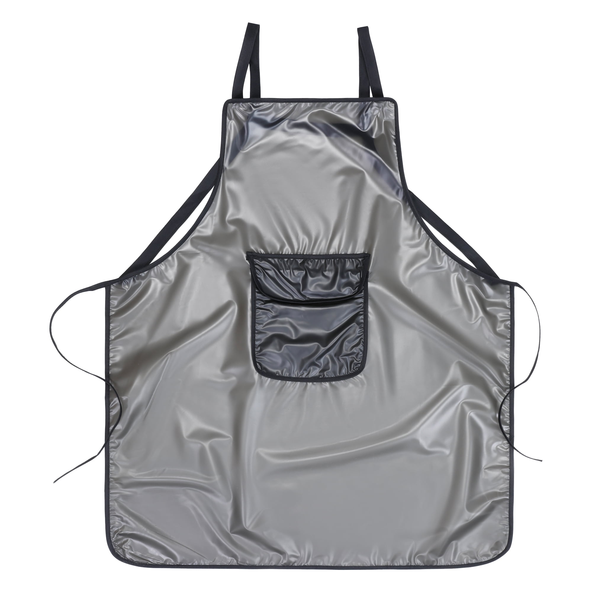 Unique Bargains Waterproof Kitchen Apron with Pockets for Home and Kitchen Short - Black
