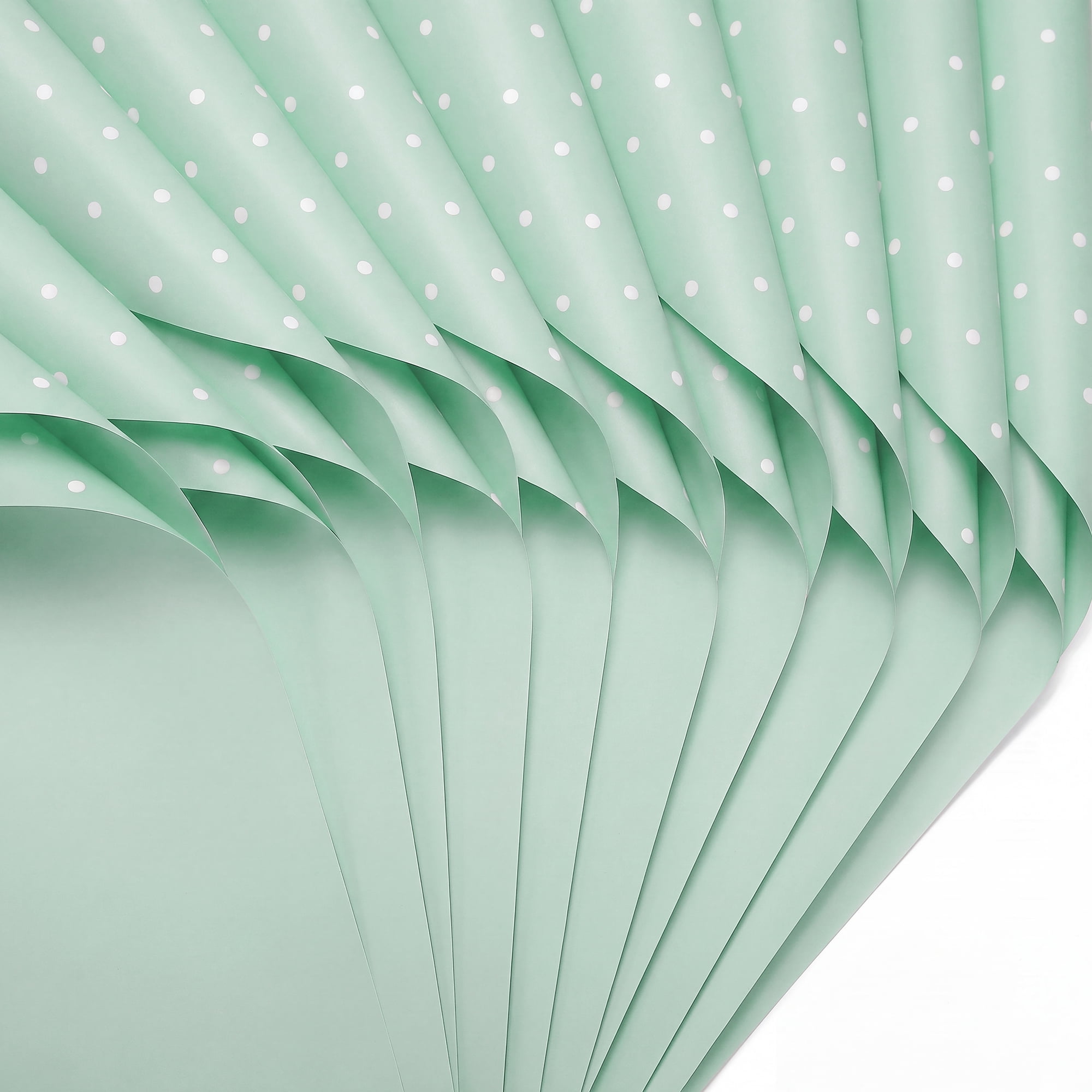 Unique Bargains Waterproof Luxury Matte Gift Wrapping Paper for Bouquets Cyan 22" x 22"