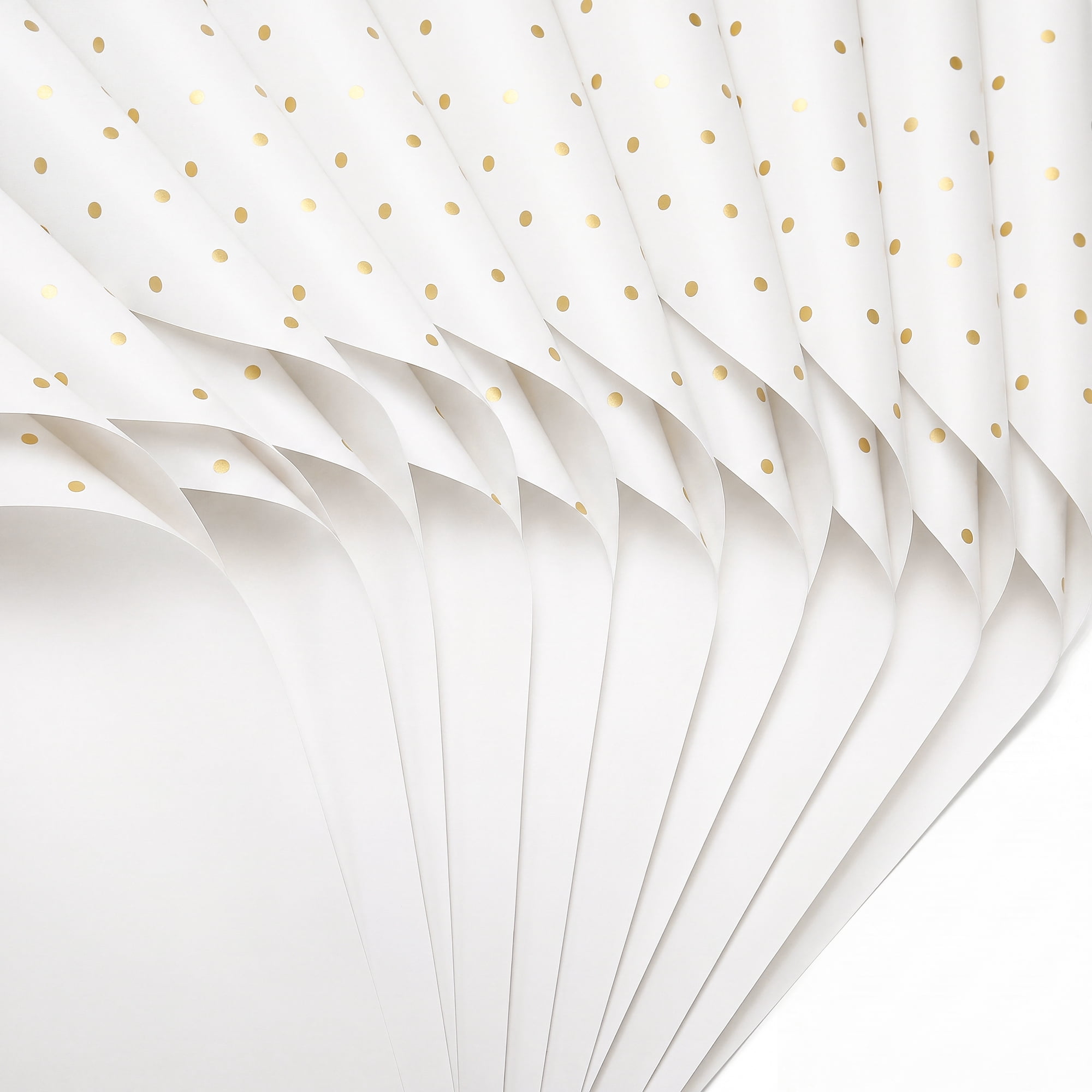 Unique Bargains Waterproof Luxury Matte Gift Wrapping Paper for Bouquets Gold 22"x22"
