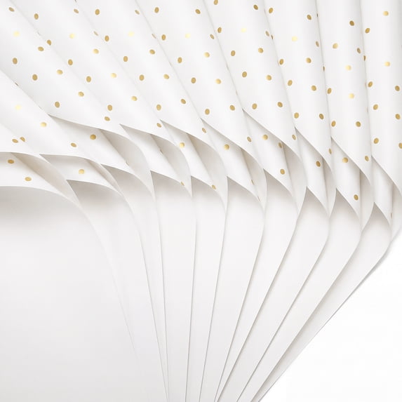Unique Bargains Waterproof Luxury Matte Gift Wrapping Paper for Bouquets Gold 22"x22"