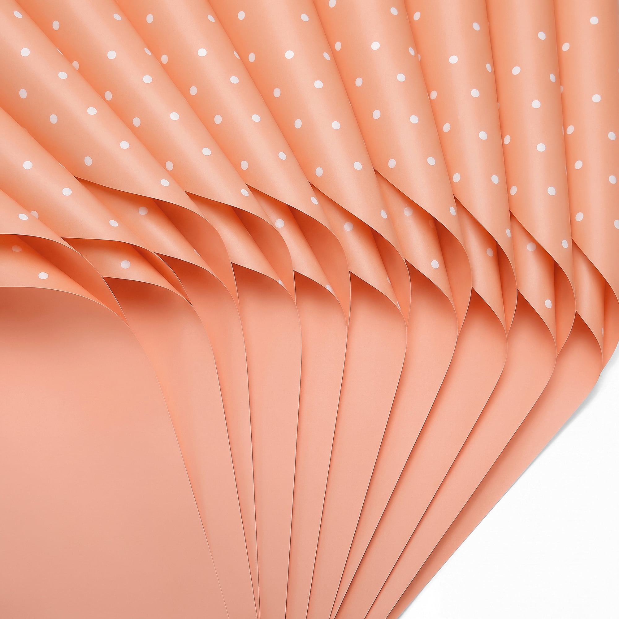 Unique Bargains Waterproof Luxury Matte Gift Wrapping Paper for Bouquets Orange 22" x 22"