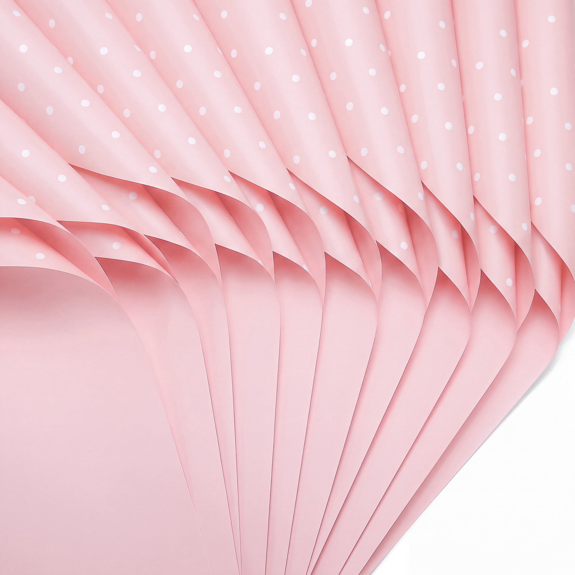 Unique Bargains Waterproof Luxury Matte Gift Wrapping Paper for Bouquets Pink 22" x 22"