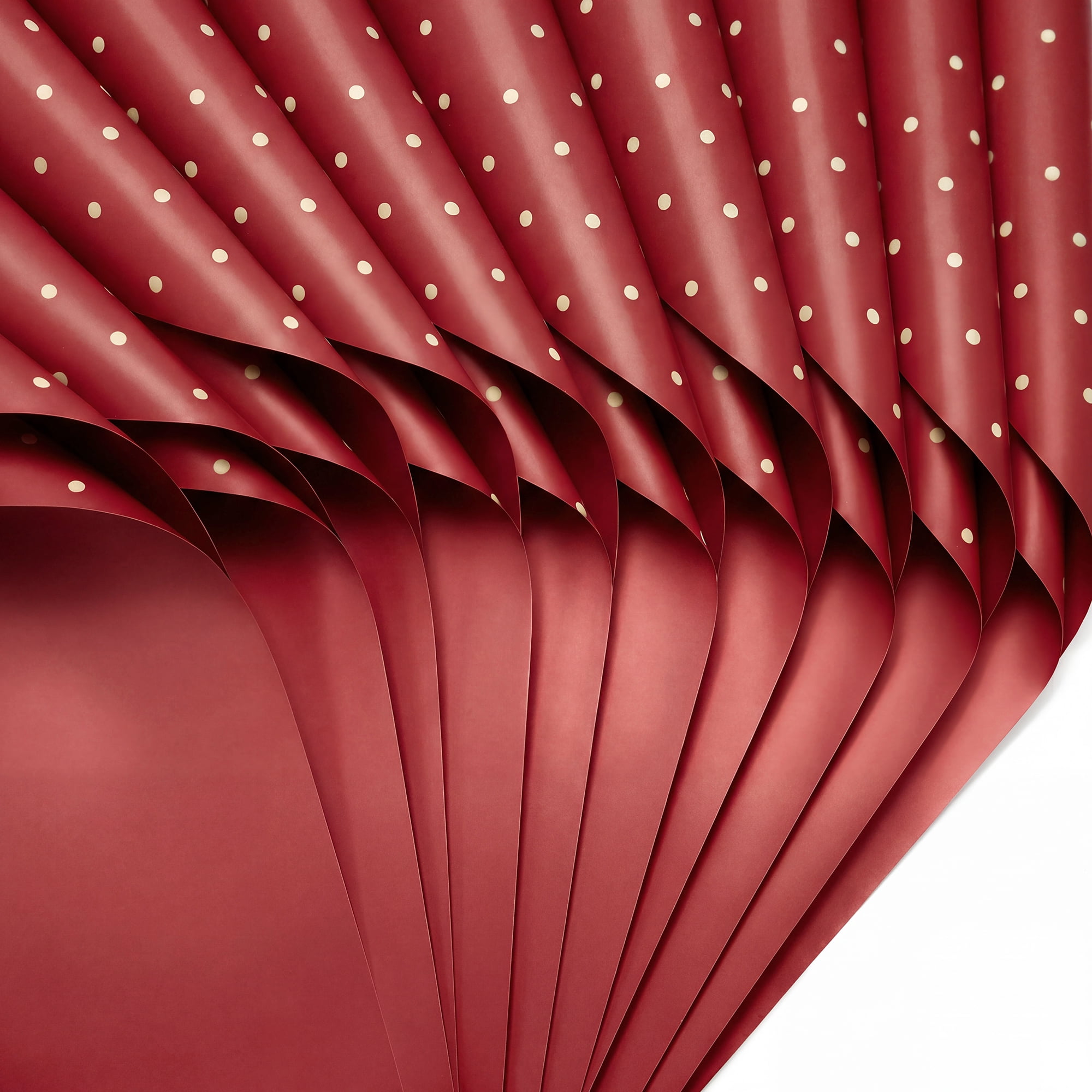 Unique Bargains Waterproof Luxury Matte Gift Wrapping Paper for Bouquets Red 22" x 22"