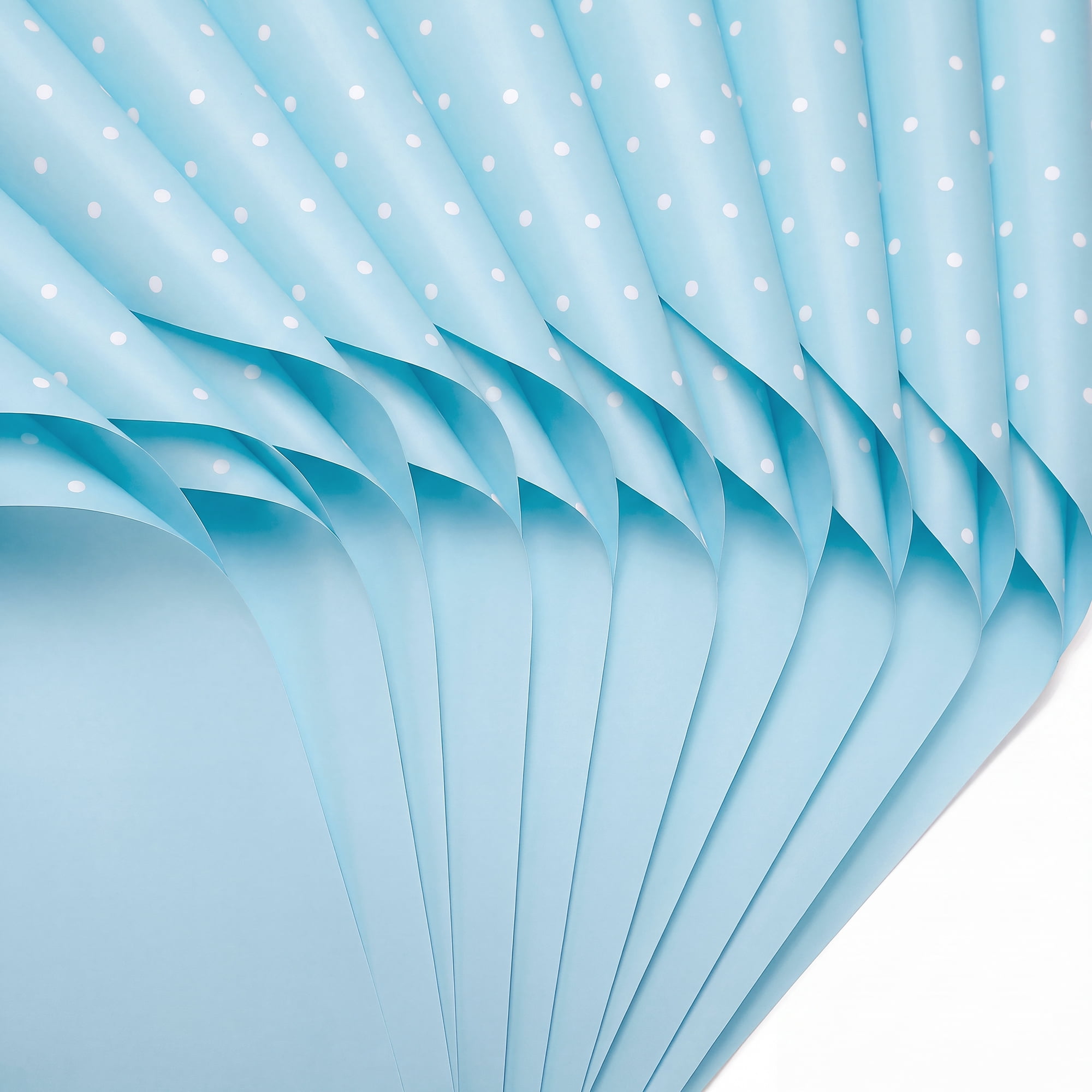 Unique Bargains Waterproof Luxury Matte Gift Wrapping Paper for Bouquets Sky Blue 22"x 22"