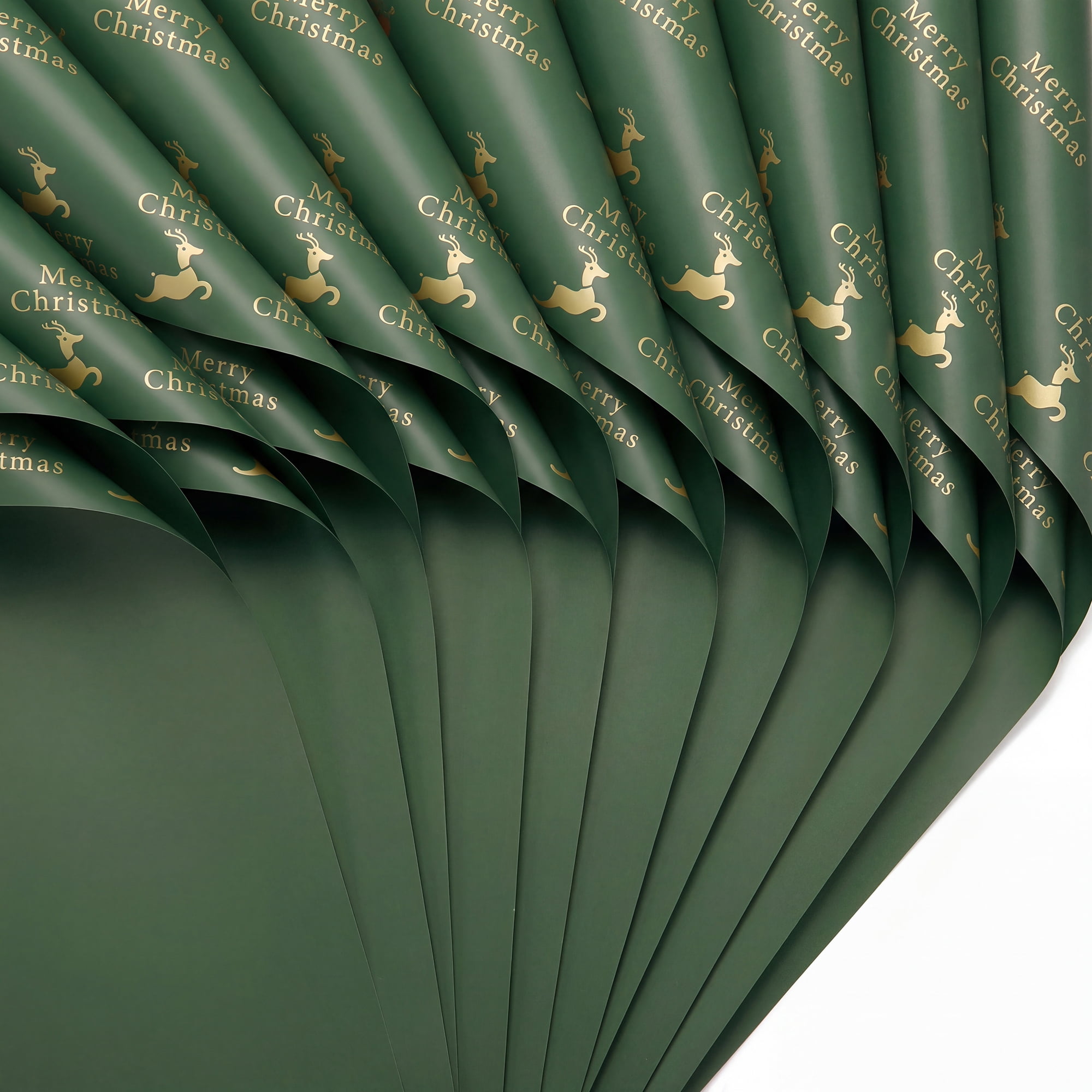 Unique Bargains Waterproof Matte Gift Wrap Paper for Bouquets Green Gift 22"x 22"
