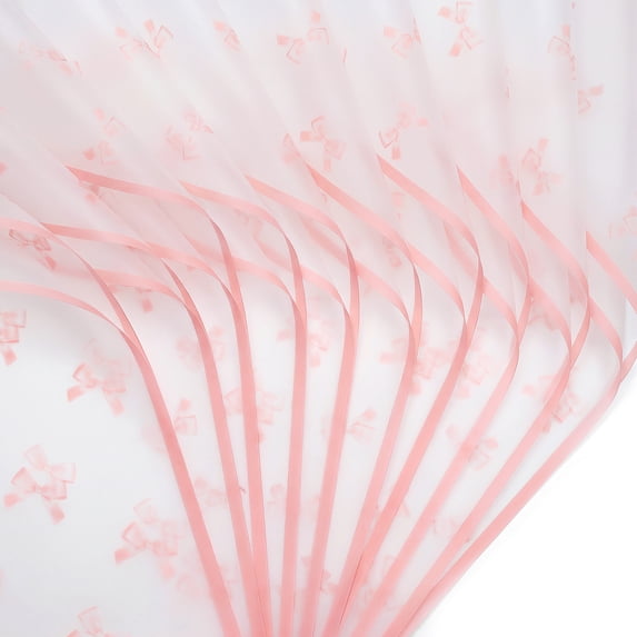 Unique Bargains Waterproof Matte Gift Wrapping Paper for Bouquets Peach Pink 21.3"x 21.3"