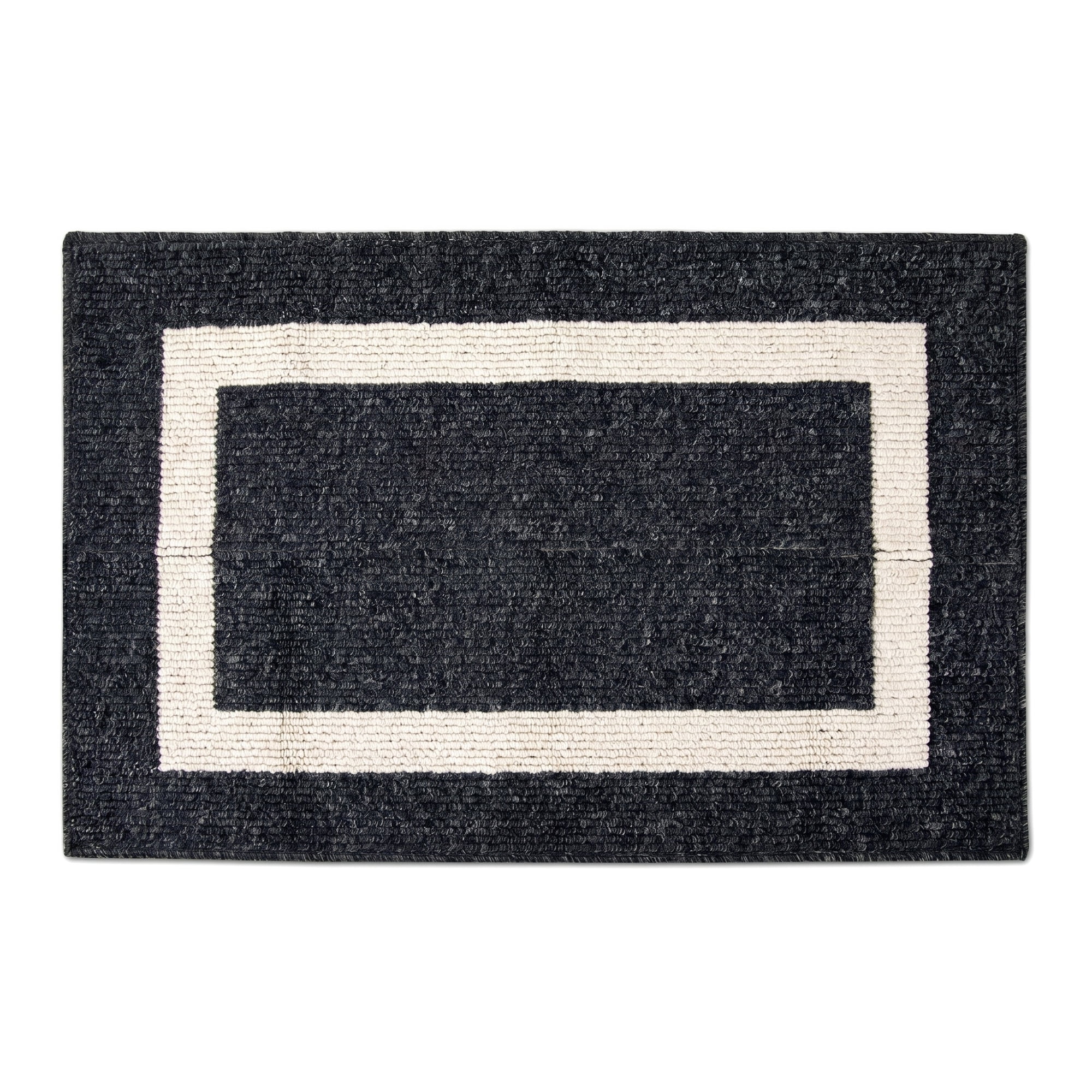 Unique Bargains Waterproof Non-Slip Low-Profile Entryway Rug Door Mat Black 32" x 20"