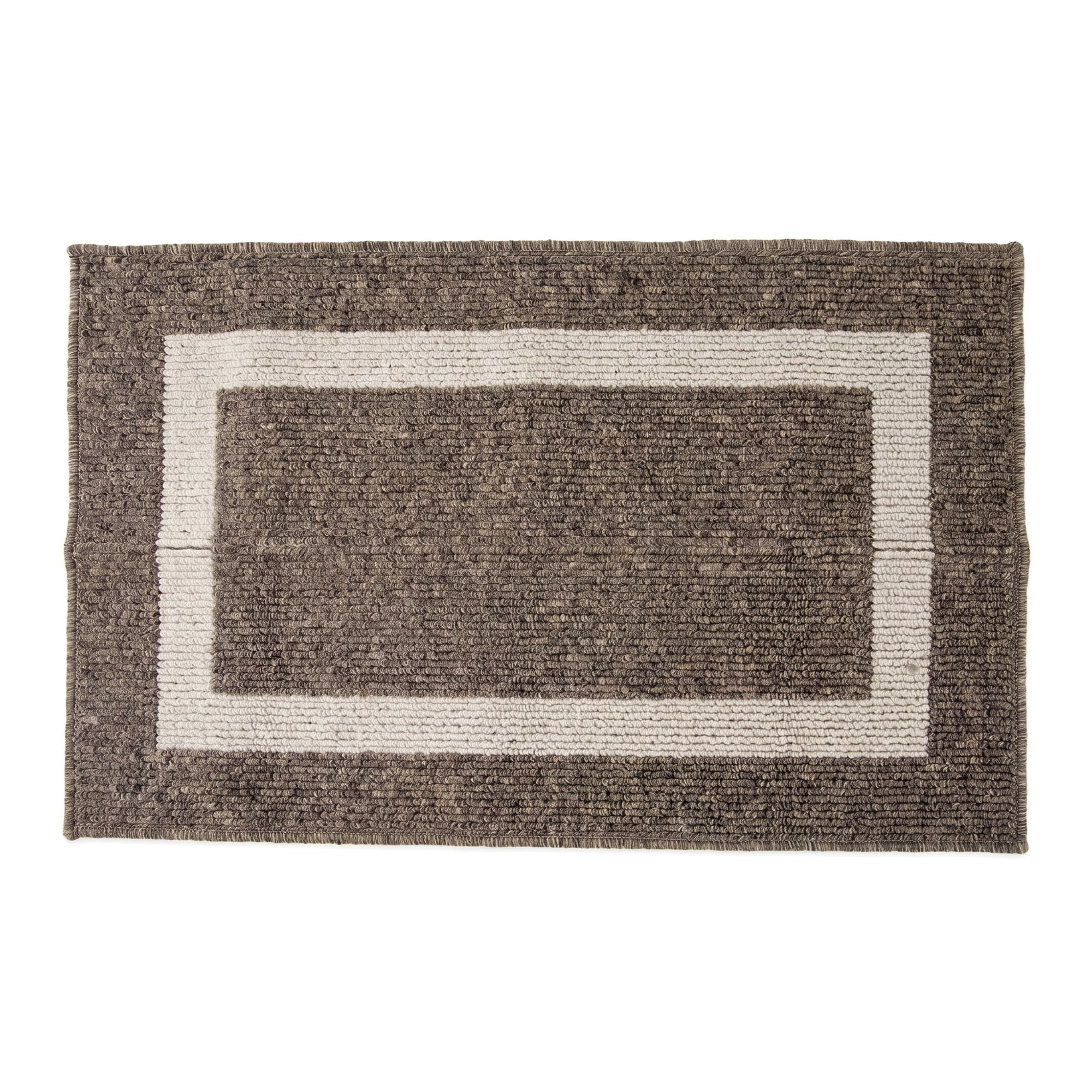 Unique Bargains Waterproof Non-Slip Low-Profile Entryway Rug Door Mat Brown 32" x 20"