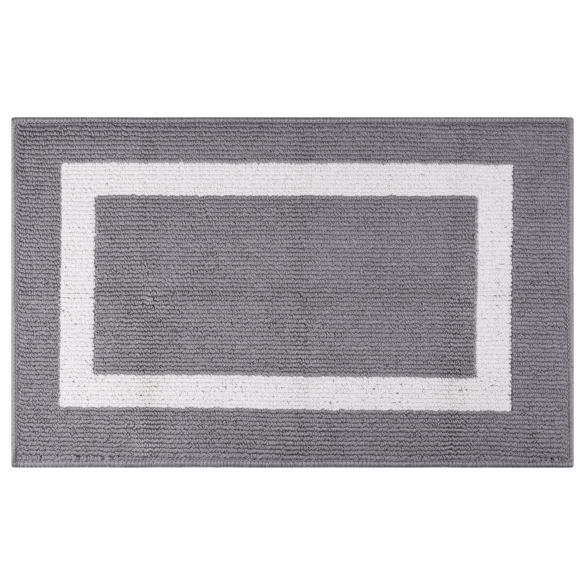 Unique Bargains Waterproof Non-Slip Low-Profile Entryway Rug Door Mat Grey 32" x 20"