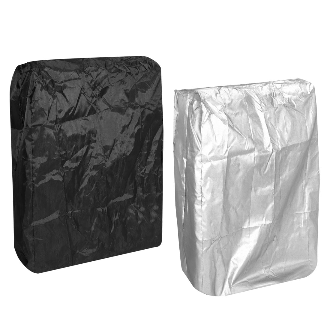 Unique Bargains Waterproof Outdoor Furniture Folding Chairs Covers Black Silver 2 Pack