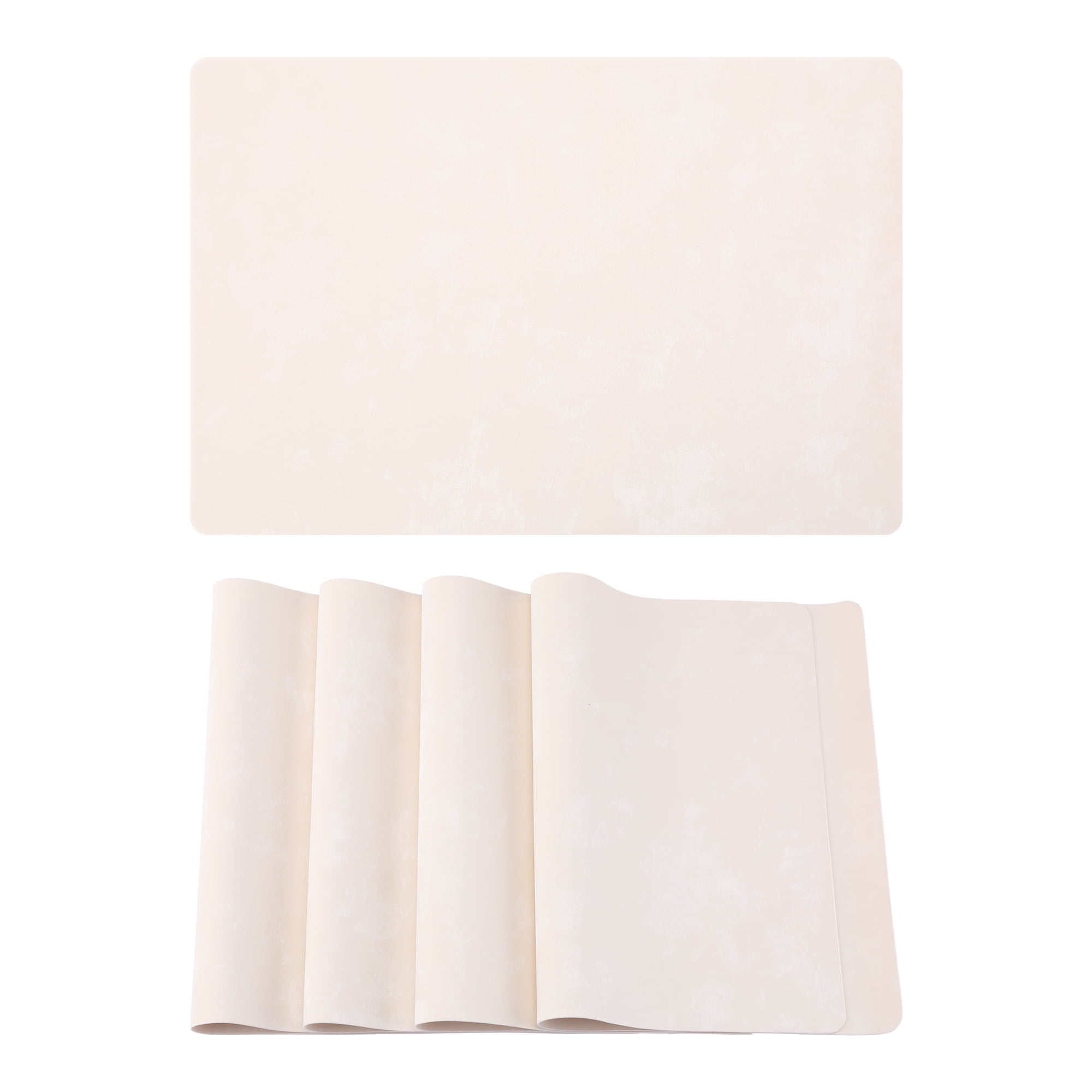 Unique Bargains Waterproof Placemats 4pcs Milk Coffee 17.7"x11.8"