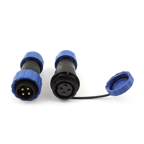 Unique Bargains Waterproof Power Aviation Cable Connector Plug + Socket 4 Pin