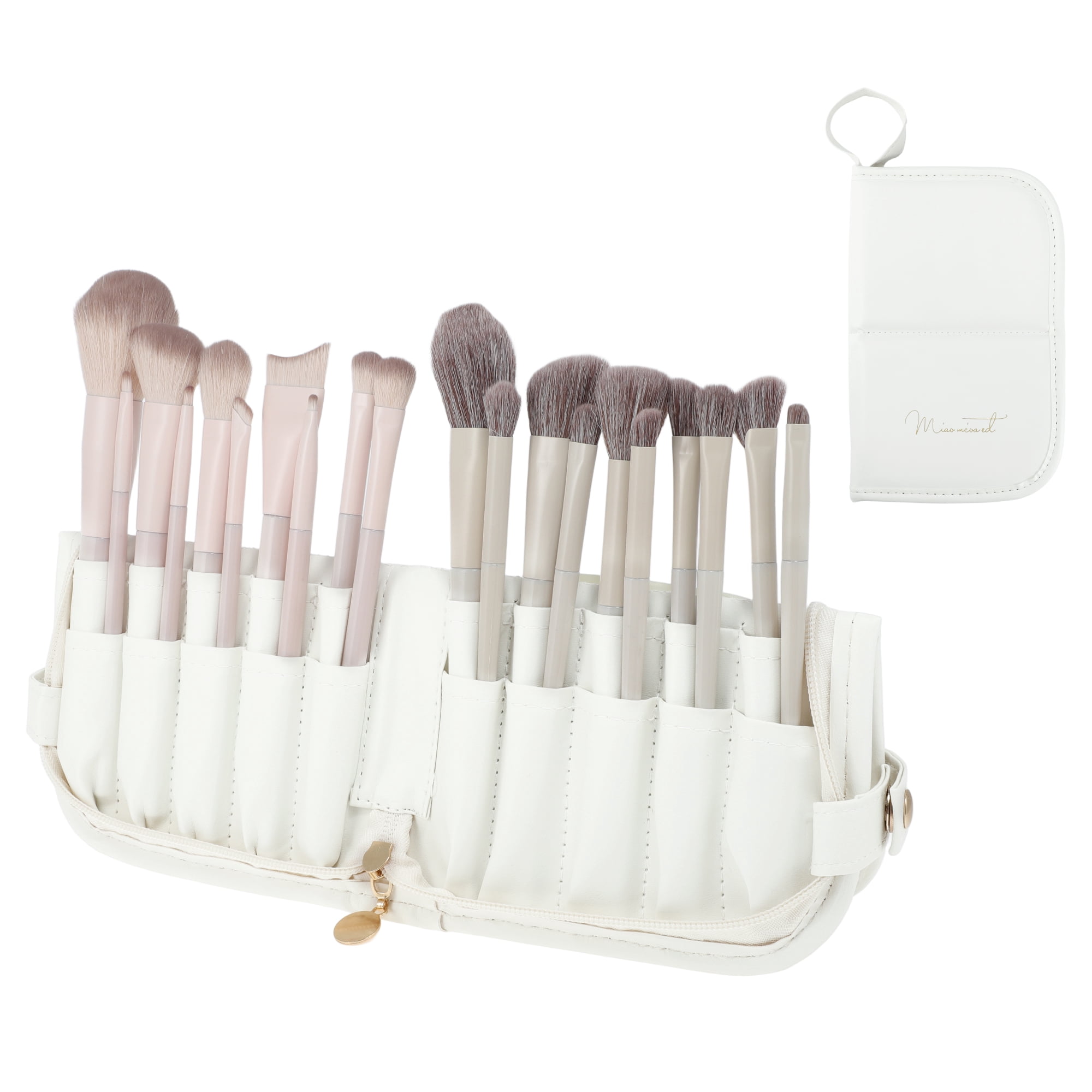 Unique Bargains Waterproof Stand-Up Makeup Brush Organizer White