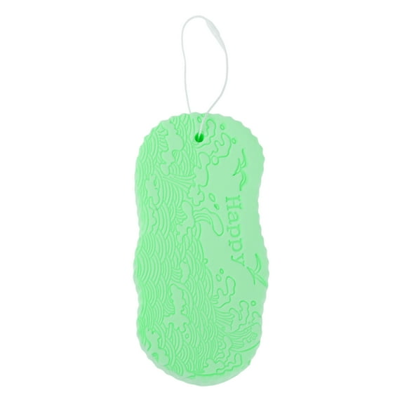 Unique Bargains Wave Pattern Bath Sponge Body Scrubber 1 Pc Cyan