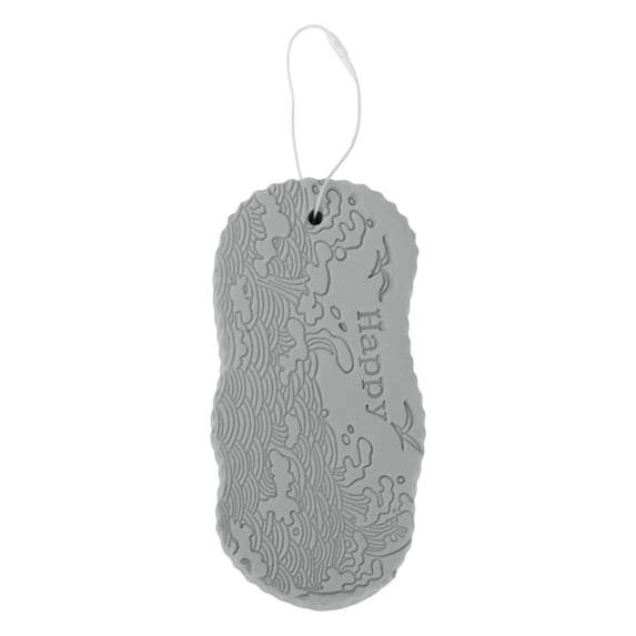 Unique Bargains Wave Pattern Bath Sponge Body Scrubber 1 Pc Gray