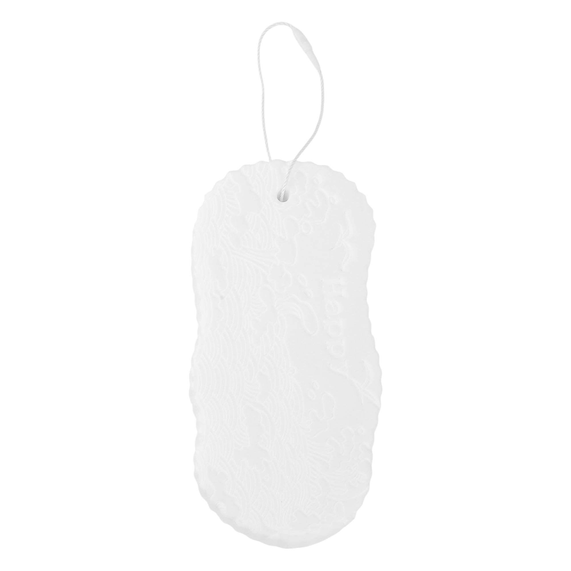 Unique Bargains Wave Pattern Bath Sponge Body Scrubber 1 Pc White