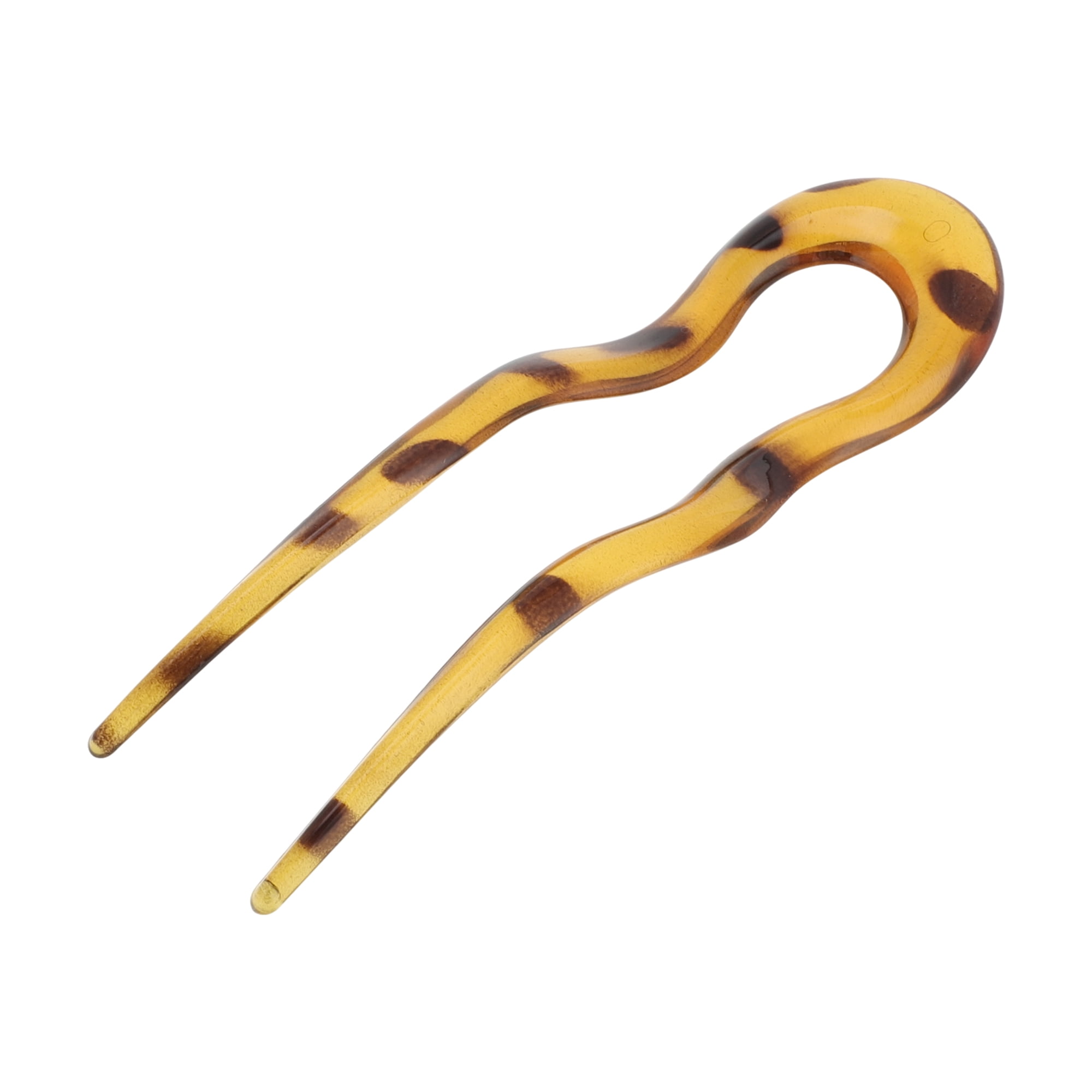 Unique Bargains Wave U-shaped Chignon Pin for Women 1 Pc Amber Yellow