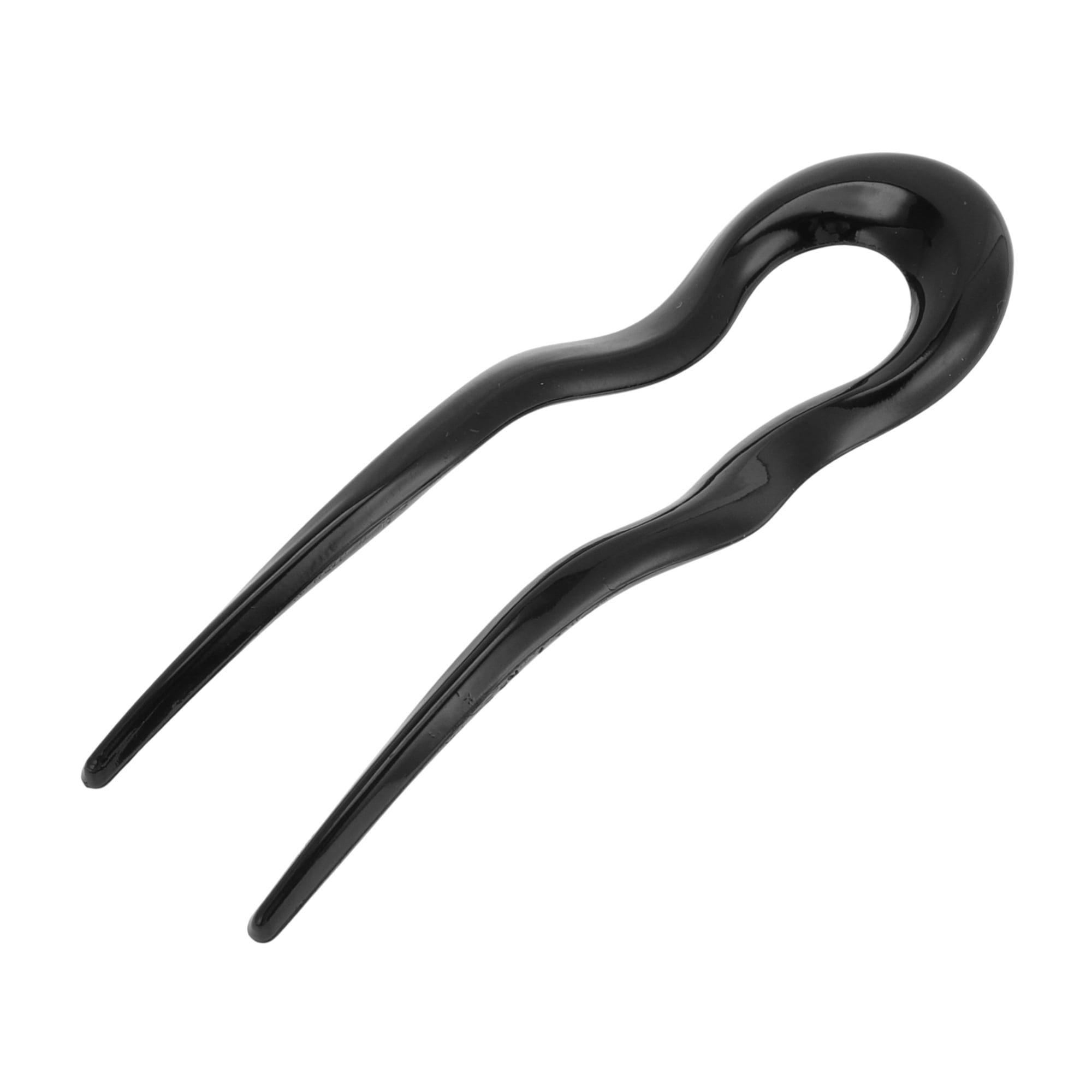 Unique Bargains Wave U-shaped Chignon Pin for Women 1 Pc Black