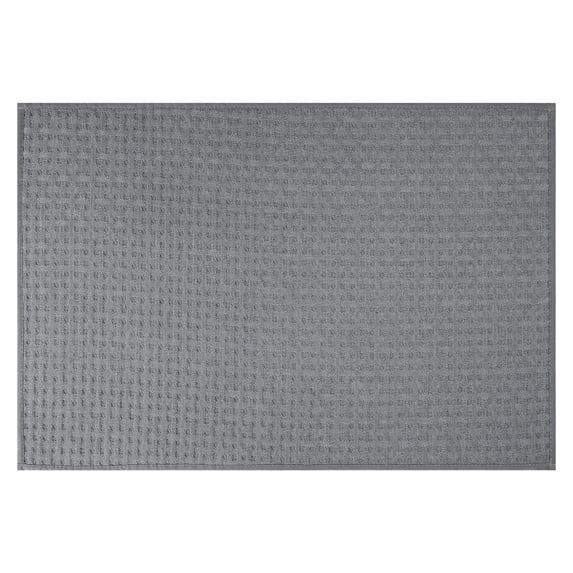 Unique Bargains Weaving Pattern Soft Absorbent Bath Mat Grey 20" x 32"
