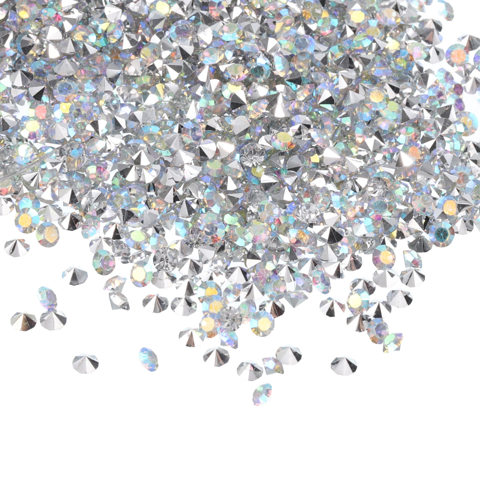 Unique Bargains Wedding Table Scatter Crystals Acrylic Diamonds Vase Fillers Gems Silver