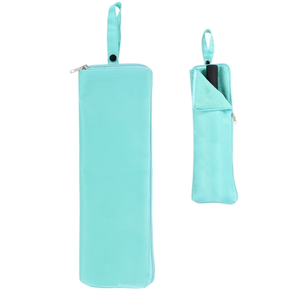 Unique Bargains Wet Umbrellas Bag Waterproof Oxford Cloth Sleeve Cover Light Blue