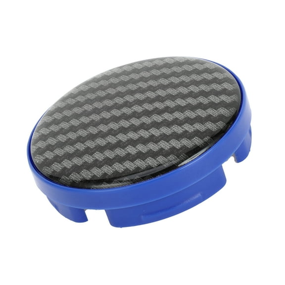 Unique Bargains Wheel Center Caps 58.5mm/2.30" Blue 1 Pc with Black Carbon Fiber Pattern Sticker