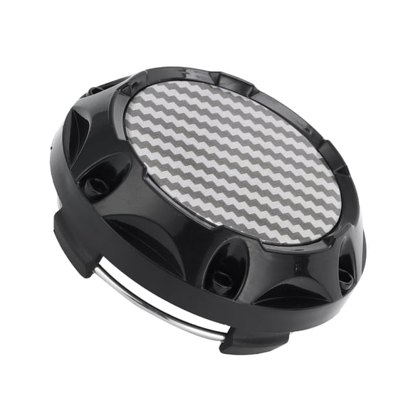Unique Bargains Wheel Center Caps 64mm / 2.52" Black 1Pc with Black Carbon Fiber Pattern Sticker