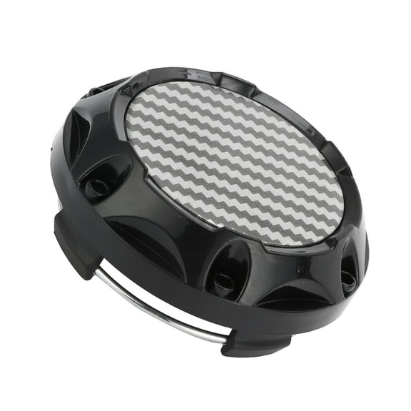 Unique Bargains Wheel Center Caps 64mm / 2.52" Black 1Pc with Black Carbon Fiber Pattern Sticker