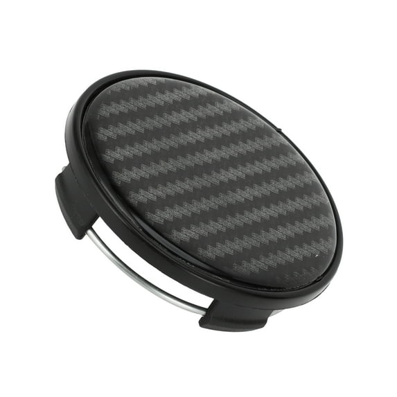 Unique Bargains Wheel Center Caps 65mm/2.56" 1 Pc Black with Black Carbon Fiber Pattern Sticker