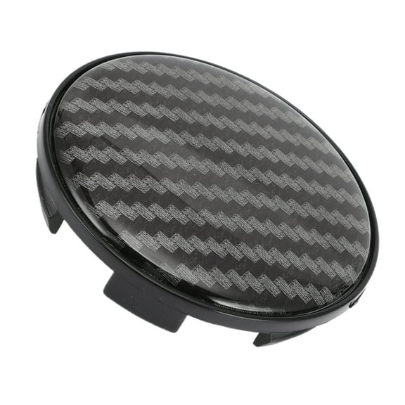 Unique Bargains Wheel Center Caps 68mm/2.68" Black 1Pcs with Black Carbon Fiber Pattern Sticker
