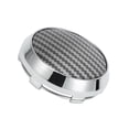 thumbnail image 1 of Unique Bargains Wheel Center Caps 68mm Silver Tone 1 Pc with Black Carbon Fiber Pattern Sticker, 1 of 6